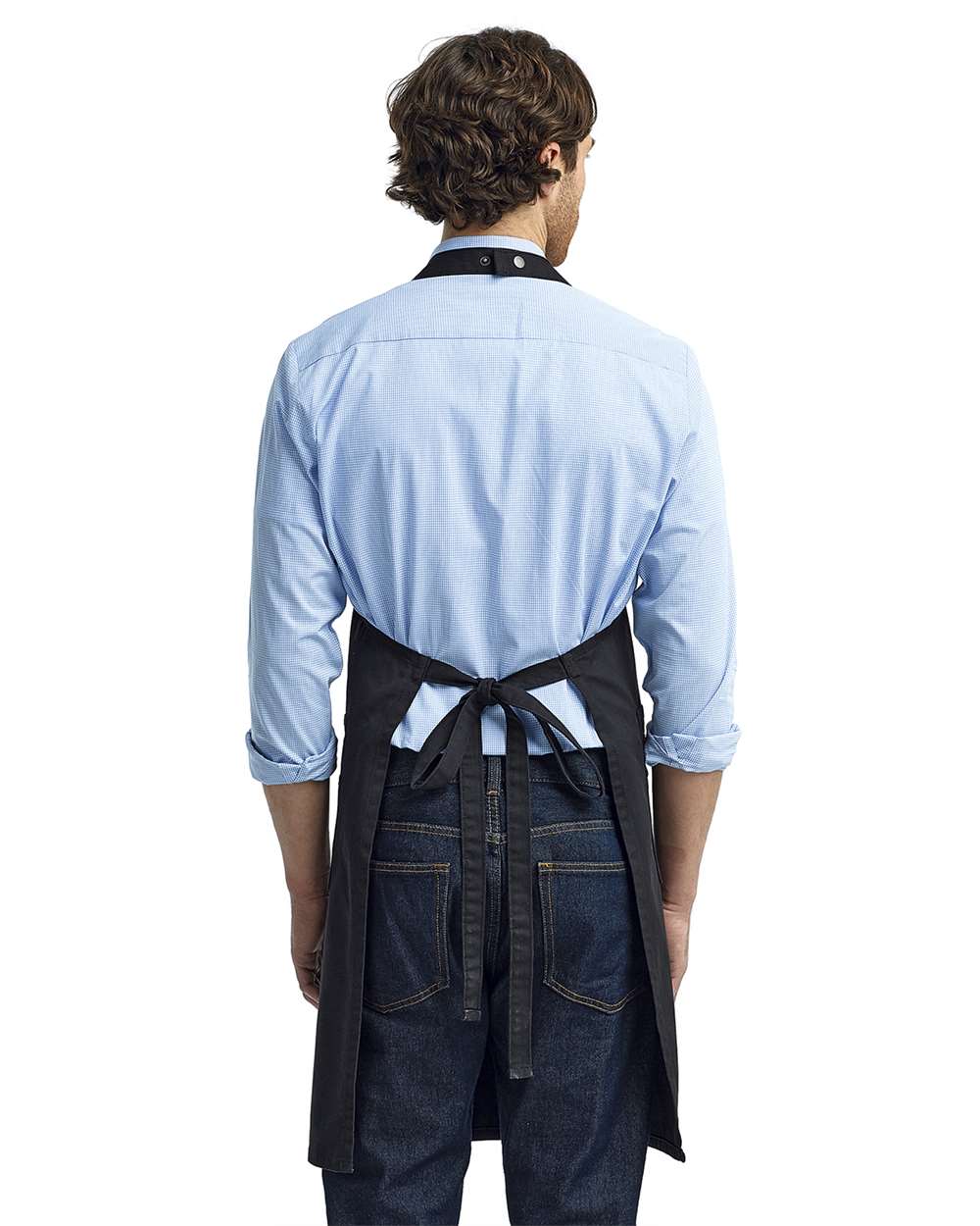 Artisan Collection by Reprime-RP132-Cotton Chino Bib Apron with Pocket - Image 4