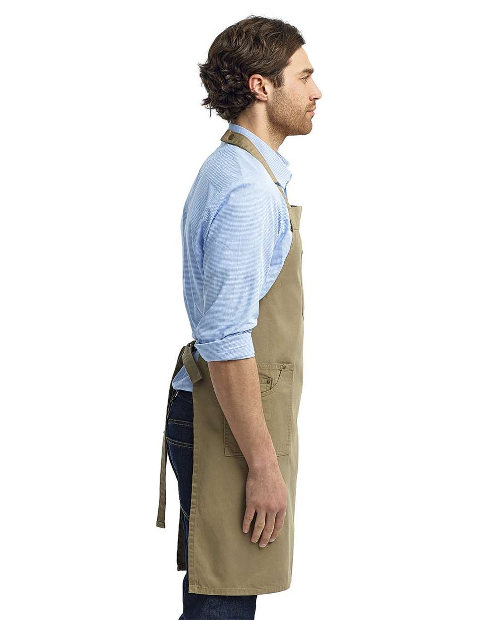 Artisan Collection by Reprime-RP132-Cotton Chino Bib Apron with Pocket - Image 8