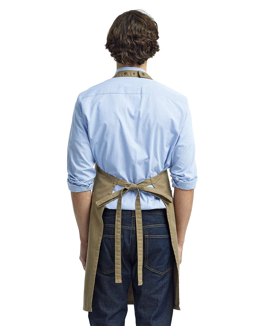 Artisan Collection by Reprime-RP132-Cotton Chino Bib Apron with Pocket - Image 9