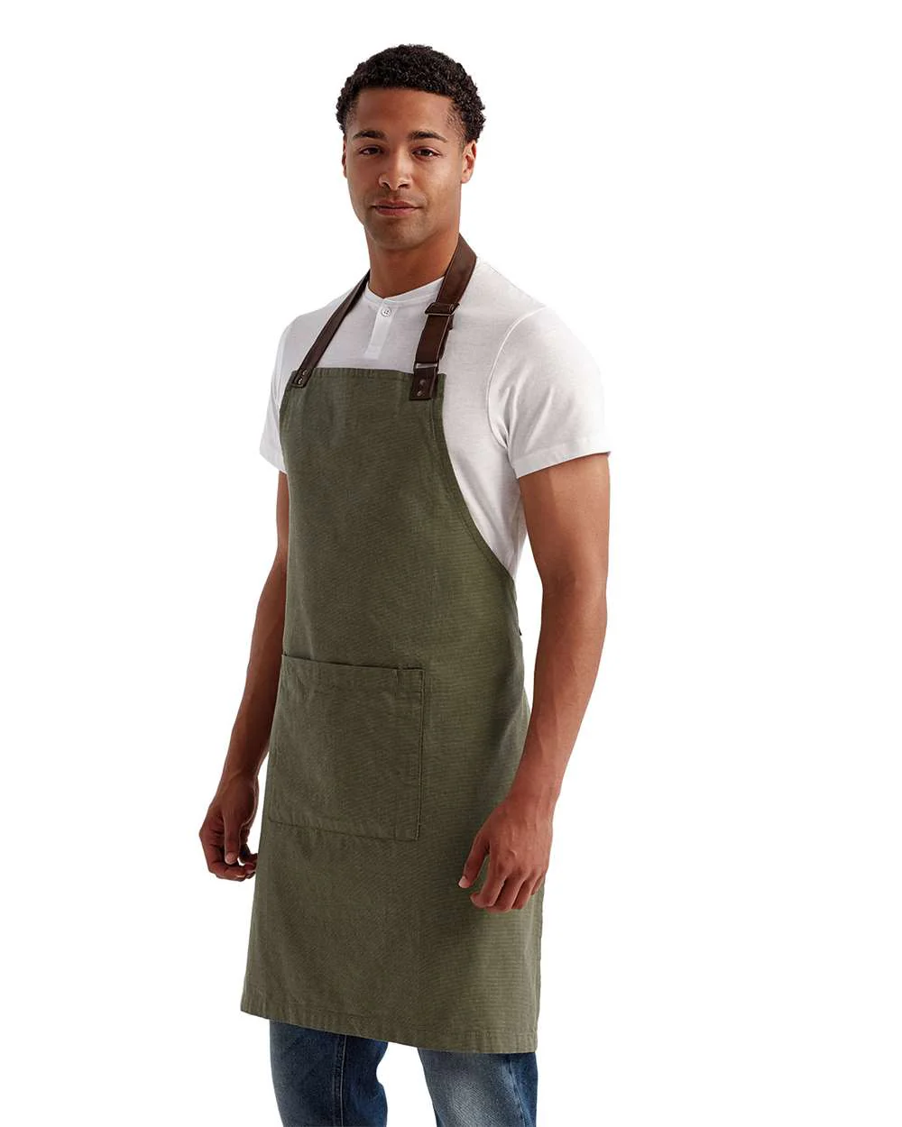 Artisan Collection by Reprime-RP144-Annex Oxford Apron with Pocket - Image 6