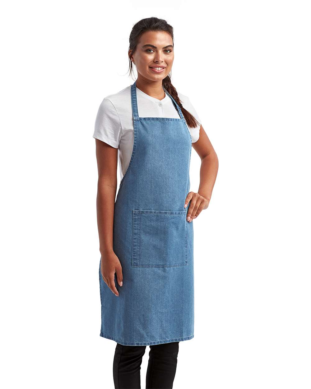 Artisan Collection by Reprime-RP154-Recycled Bib Apron with Pocket - Image 19