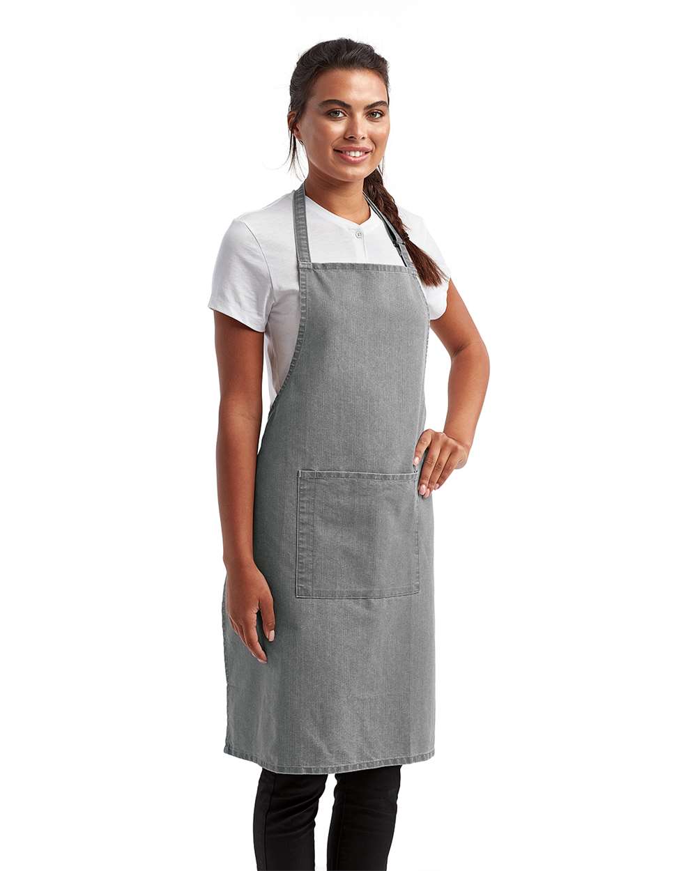 Artisan Collection by Reprime-RP154-Recycled Bib Apron with Pocket - Image 23