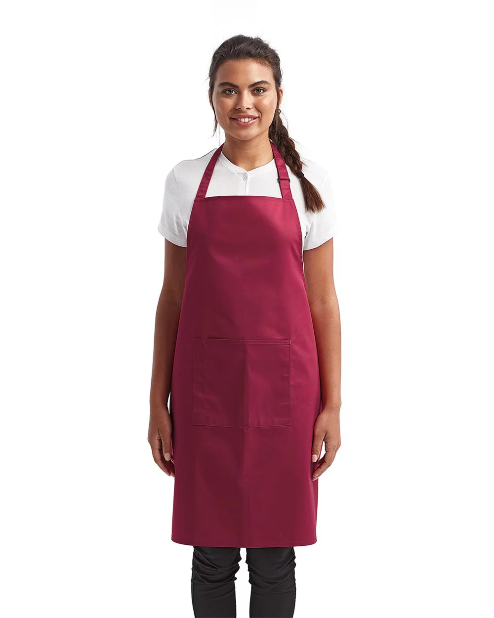 Artisan Collection by Reprime-RP154-Recycled Bib Apron with Pocket - Image 4