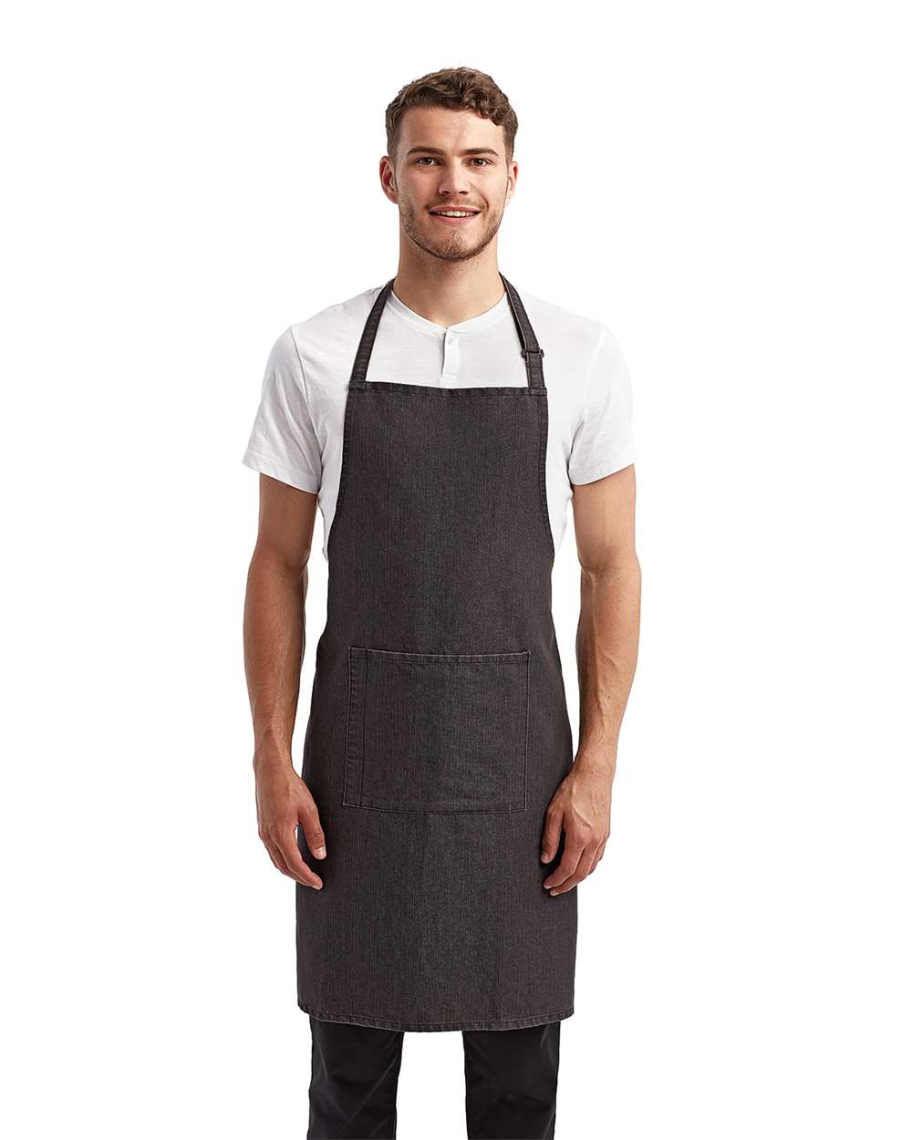 Artisan Collection by Reprime-RP154-Recycled Bib Apron with Pocket - Image 5