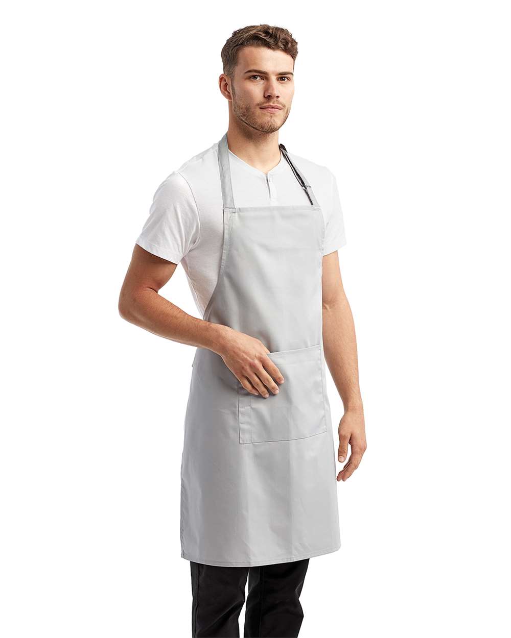 Artisan Collection by Reprime-RP154-Recycled Bib Apron with Pocket - Image 56