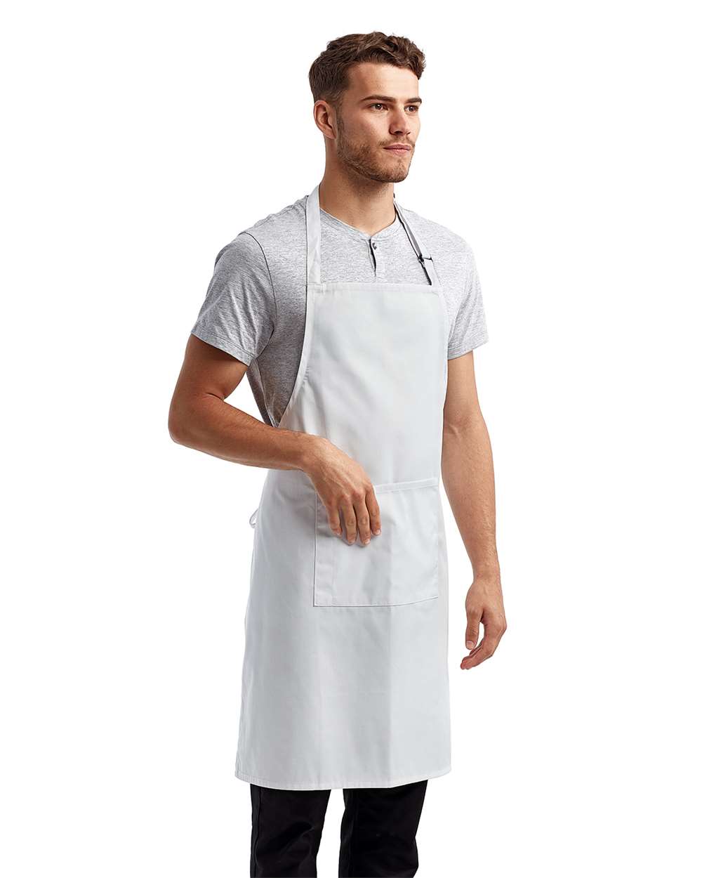 Artisan Collection by Reprime-RP154-Recycled Bib Apron with Pocket - Image 66