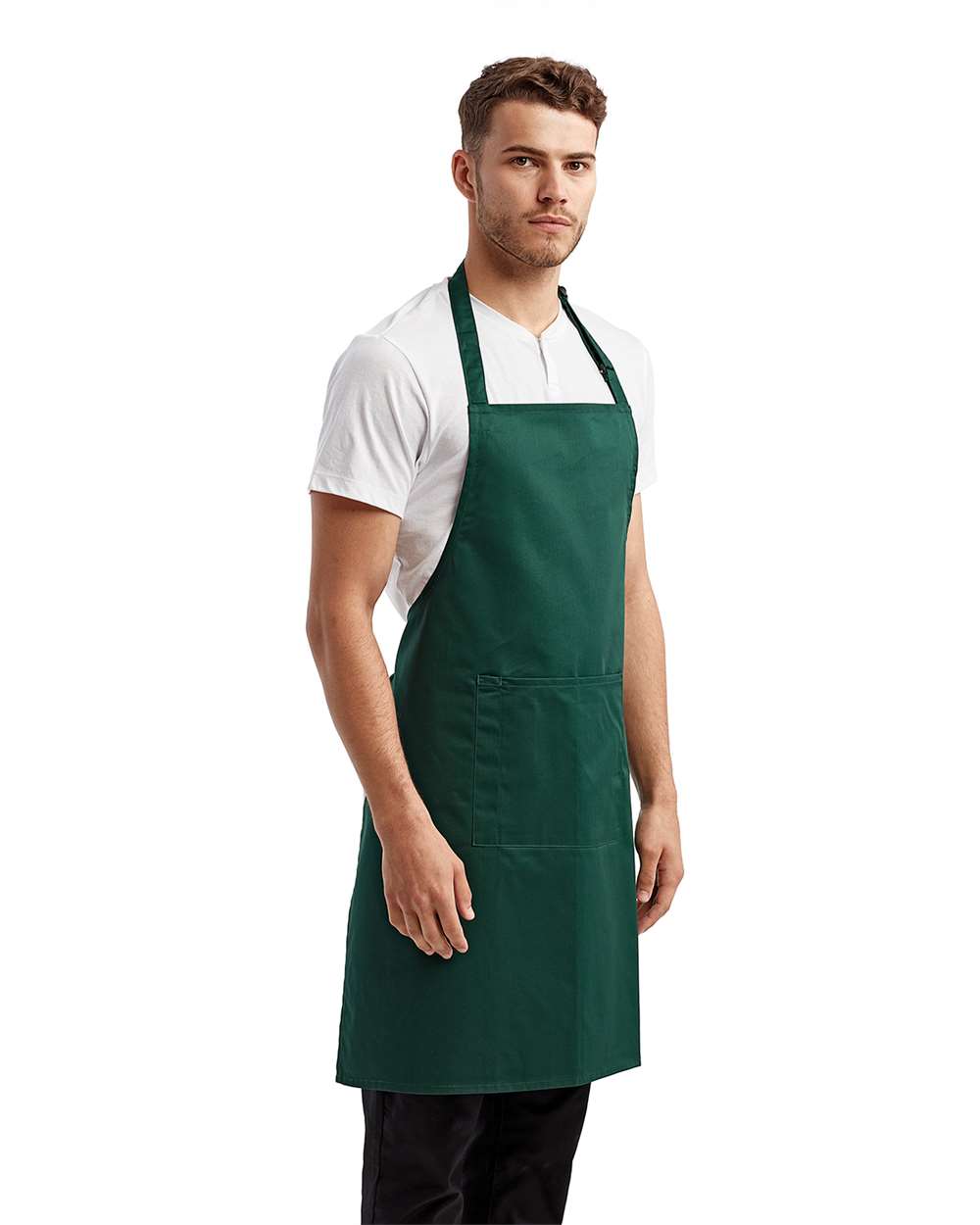 Artisan Collection by Reprime-RP154-Recycled Bib Apron with Pocket - Image 9