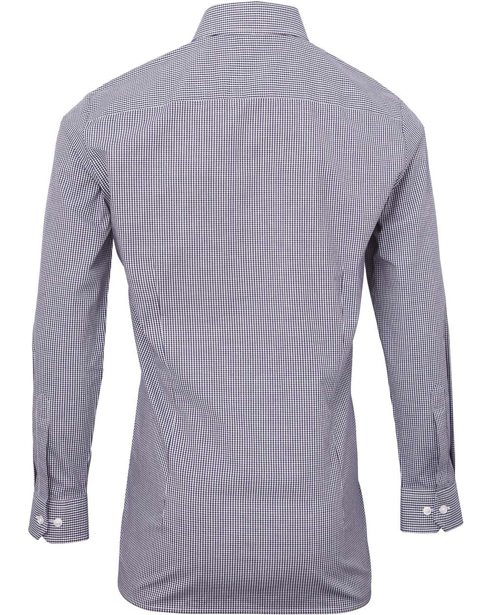 Artisan Collection by Reprime-RP220-Microcheck Gingham Long-Sleeve Cotton Shirt - Image 15