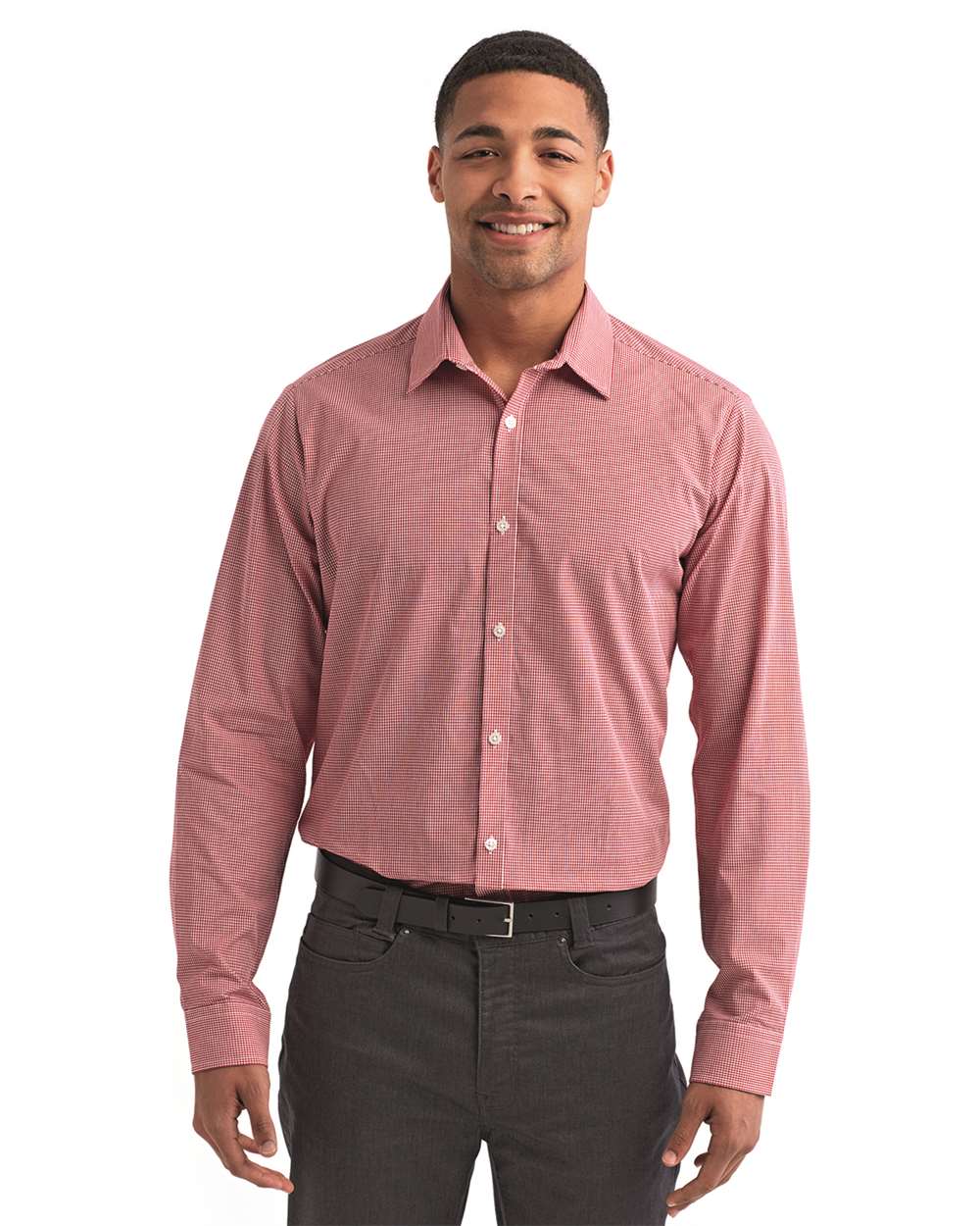 Artisan Collection by Reprime-RP220-Microcheck Gingham Long-Sleeve Cotton Shirt - Image 23
