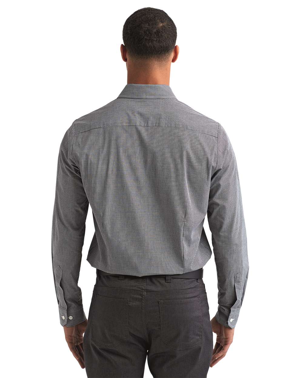 Artisan Collection by Reprime-RP220-Microcheck Gingham Long-Sleeve Cotton Shirt - Image 6