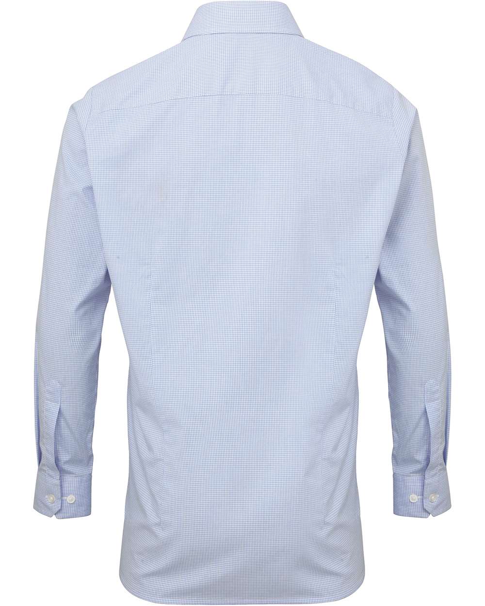 Artisan Collection by Reprime-RP220-Microcheck Gingham Long-Sleeve Cotton Shirt - Image 9