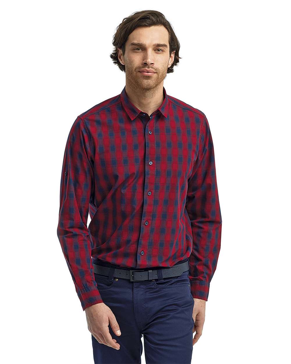 Artisan Collection by Reprime-RP250-Mulligan Check Long-Sleeve Cotton Shirt - Image 11