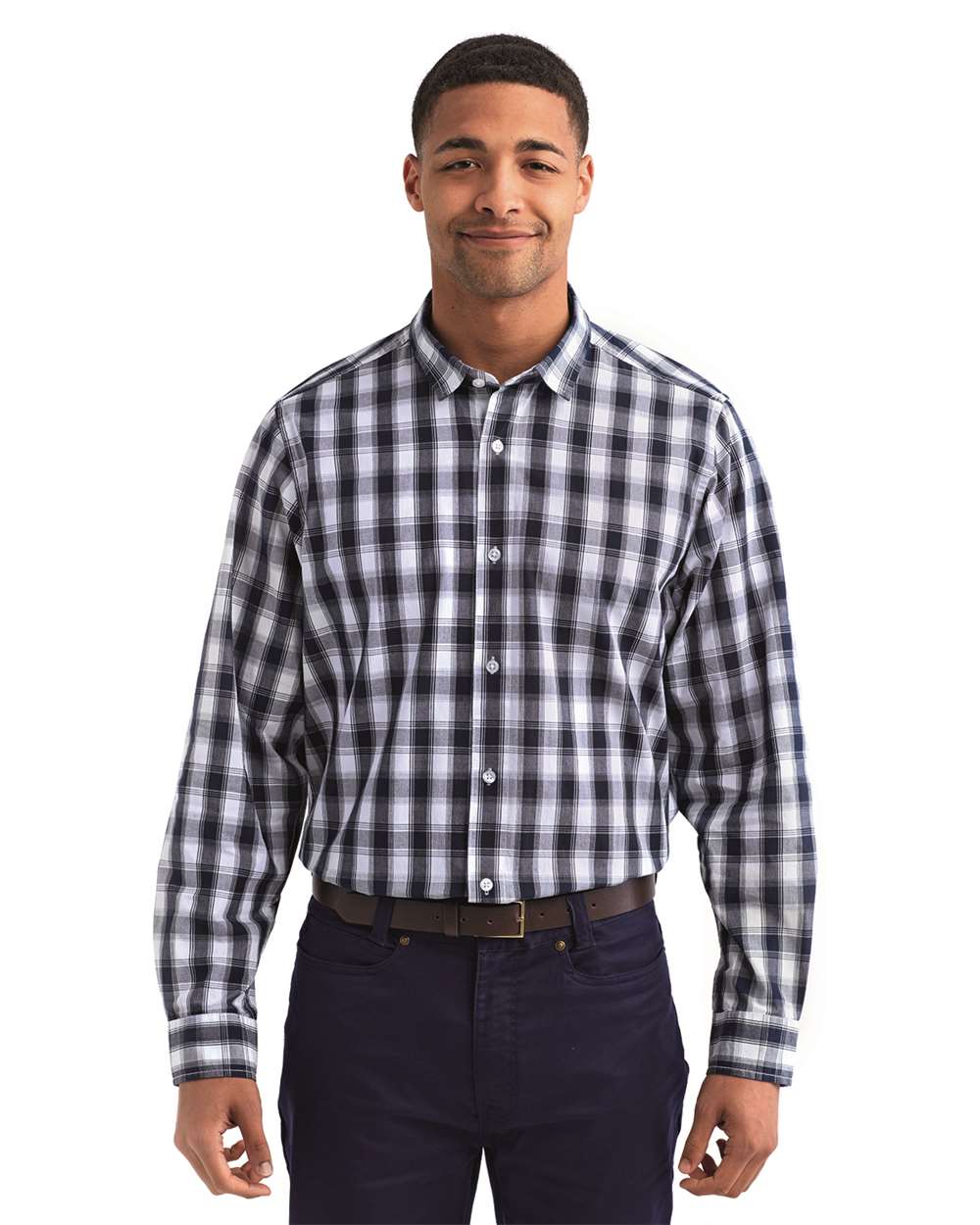 Artisan Collection by Reprime-RP250-Mulligan Check Long-Sleeve Cotton Shirt - Image 23