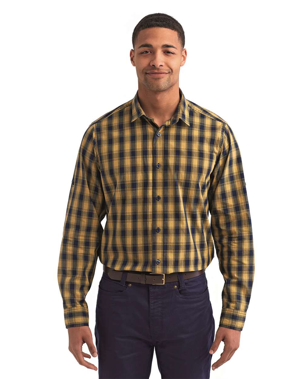Artisan Collection by Reprime-RP250-Mulligan Check Long-Sleeve Cotton Shirt - Image 4