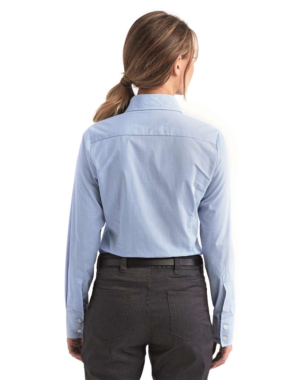 Artisan Collection by Reprime-RP320-Women's Microcheck Gingham Cotton Shirt - Image 13