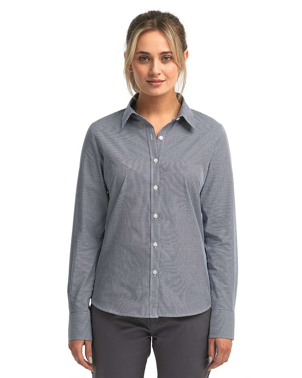 Artisan Collection by Reprime-RP320-Women's Microcheck Gingham Cotton Shirt - Image 17