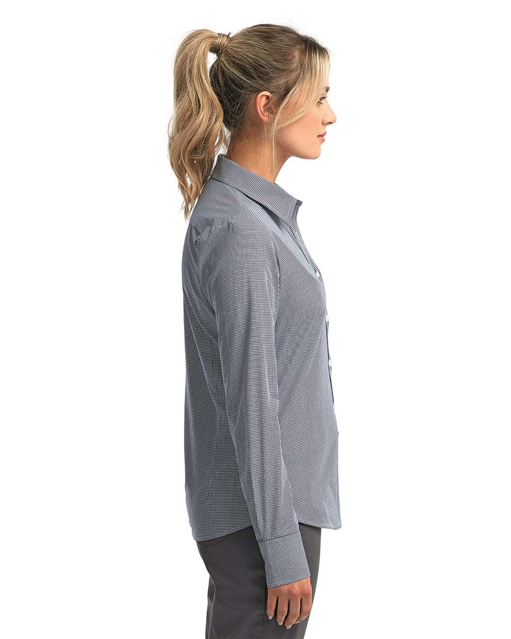 Artisan Collection by Reprime-RP320-Women's Microcheck Gingham Cotton Shirt - Image 18