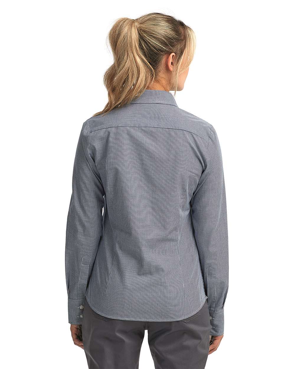Artisan Collection by Reprime-RP320-Women's Microcheck Gingham Cotton Shirt - Image 19