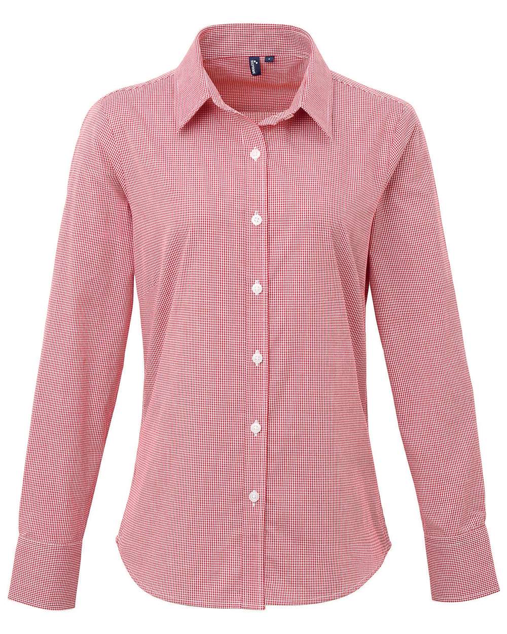 Artisan Collection by Reprime-RP320-Women's Microcheck Gingham Cotton Shirt - Image 20