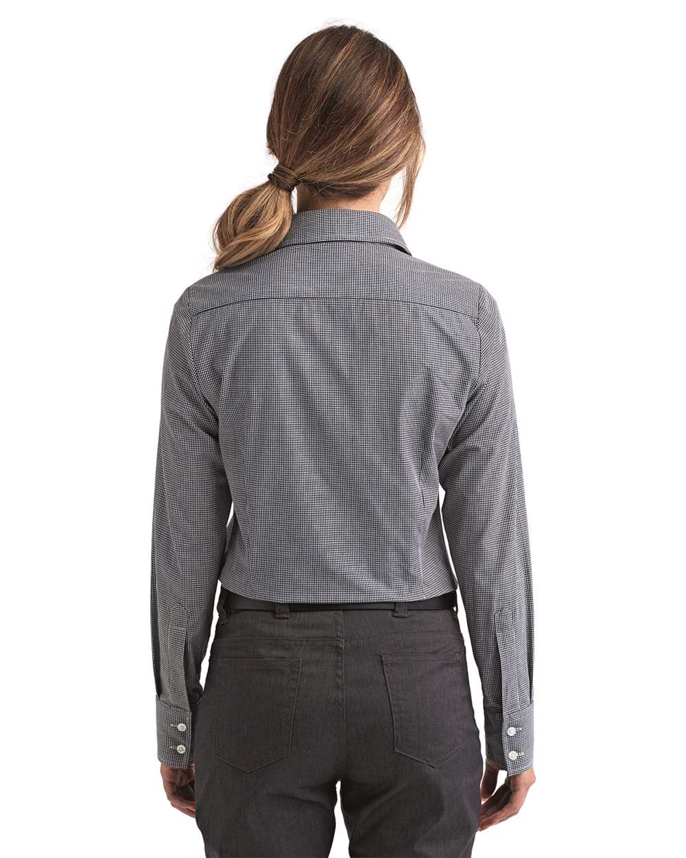 Artisan Collection by Reprime-RP320-Women's Microcheck Gingham Cotton Shirt - Image 6