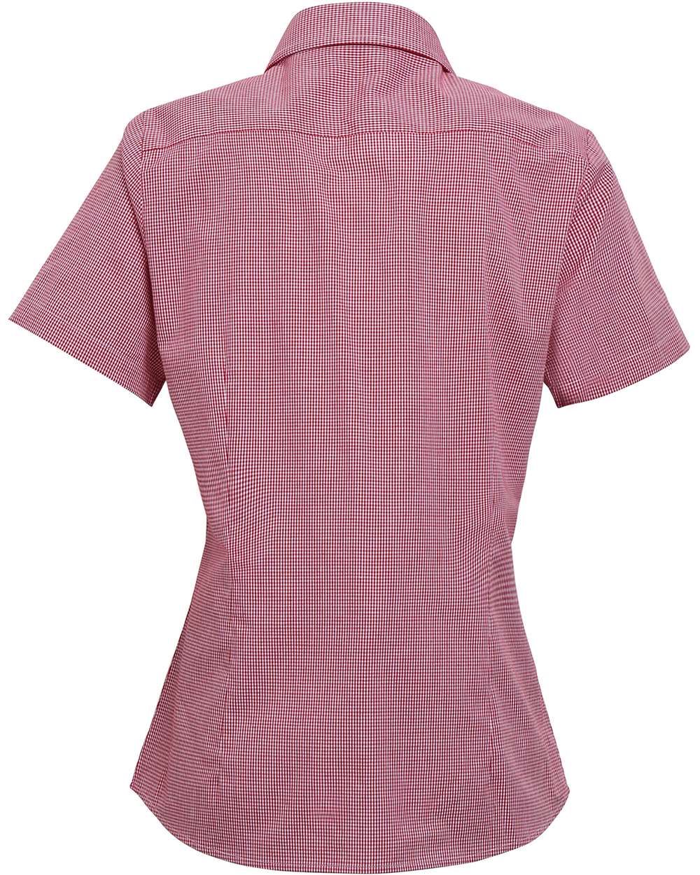 Artisan Collection by Reprime-RP321-Women's Microcheck Gingham Short Sleeve Cotton Dress Shirt - Image 21