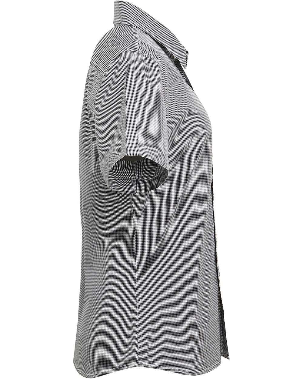 Artisan Collection by Reprime-RP321-Women's Microcheck Gingham Short Sleeve Cotton Dress Shirt - Image 3