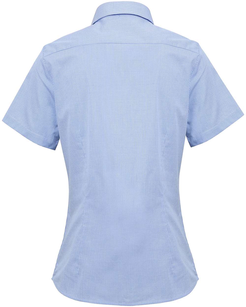 Artisan Collection by Reprime-RP321-Women's Microcheck Gingham Short Sleeve Cotton Dress Shirt - Image 9