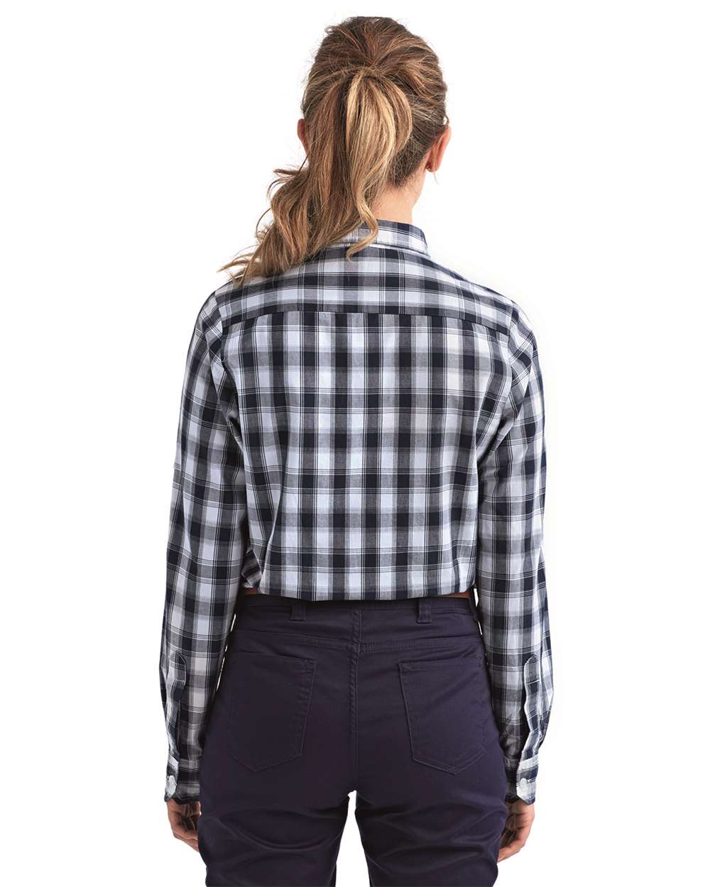 Artisan Collection by Reprime-RP350-Women's Mulligan Check Long Sleeve Cotton Dress Shirt - Image 25