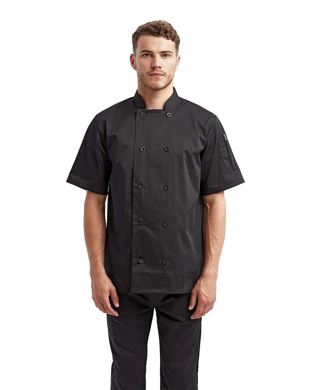 Artisan Collection by Reprime-RP656-Short Sleeve Recycled Chef Coat - Image 4