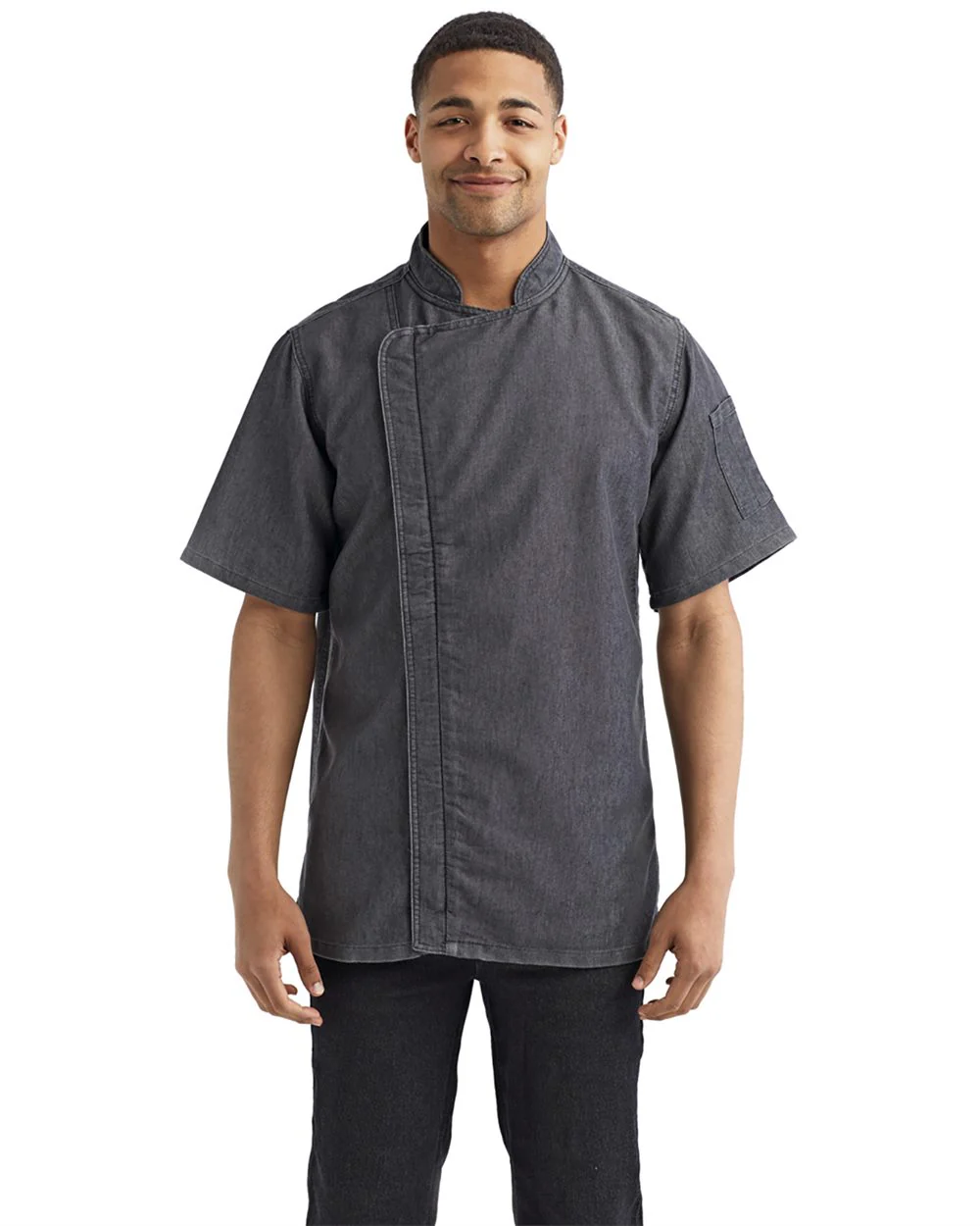 Artisan Collection by Reprime-RP906-Zip-Close Short Sleeve Chef's Coat - Image 5