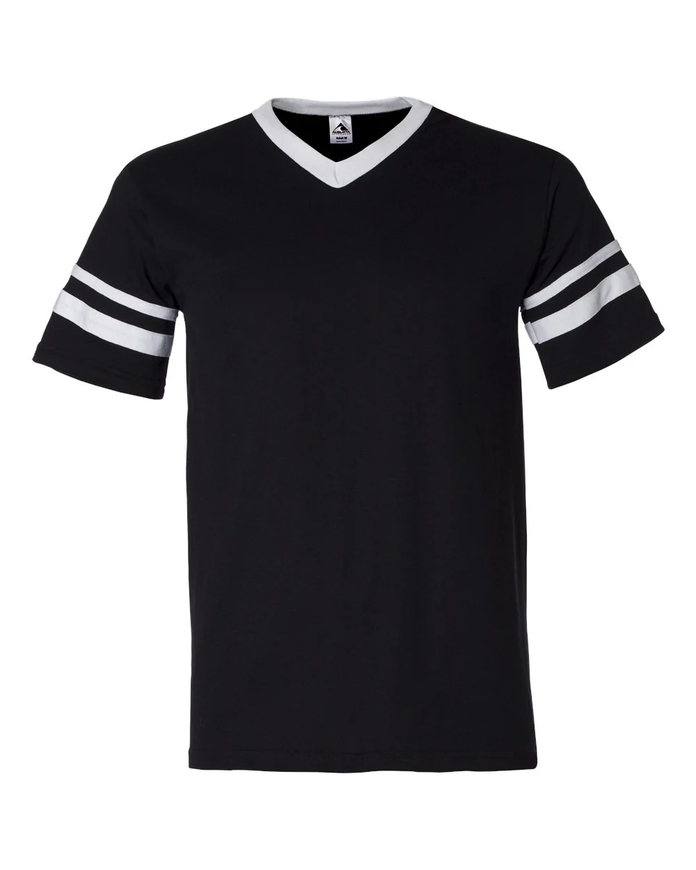 Augusta Sportswear-360-V-Neck Jersey with Striped Sleeves - Image 2