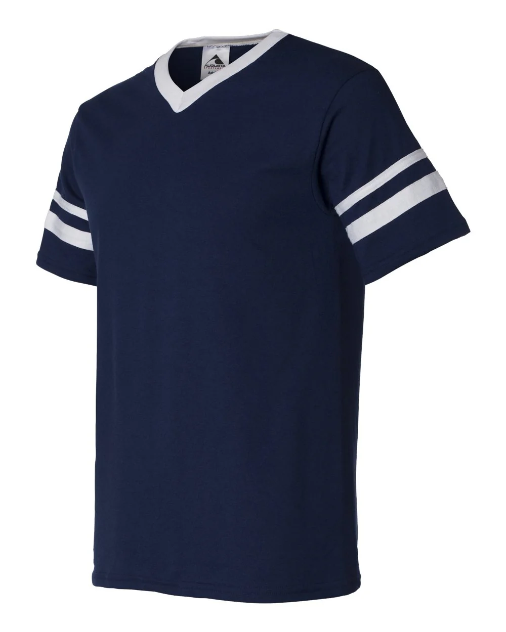Augusta Sportswear-360-V-Neck Jersey with Striped Sleeves - Image 9