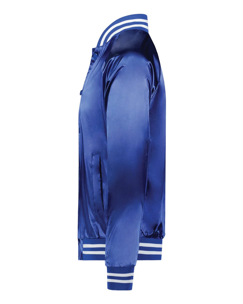 Augusta Sportswear-3610-Satin Baseball Jacket Striped Trim - Image 11