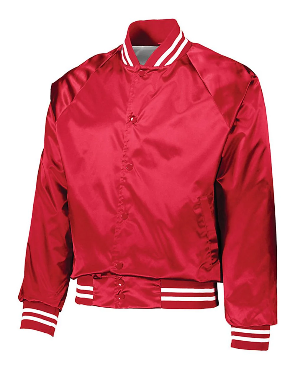 Augusta Sportswear-3610-Satin Baseball Jacket Striped Trim - Image 8