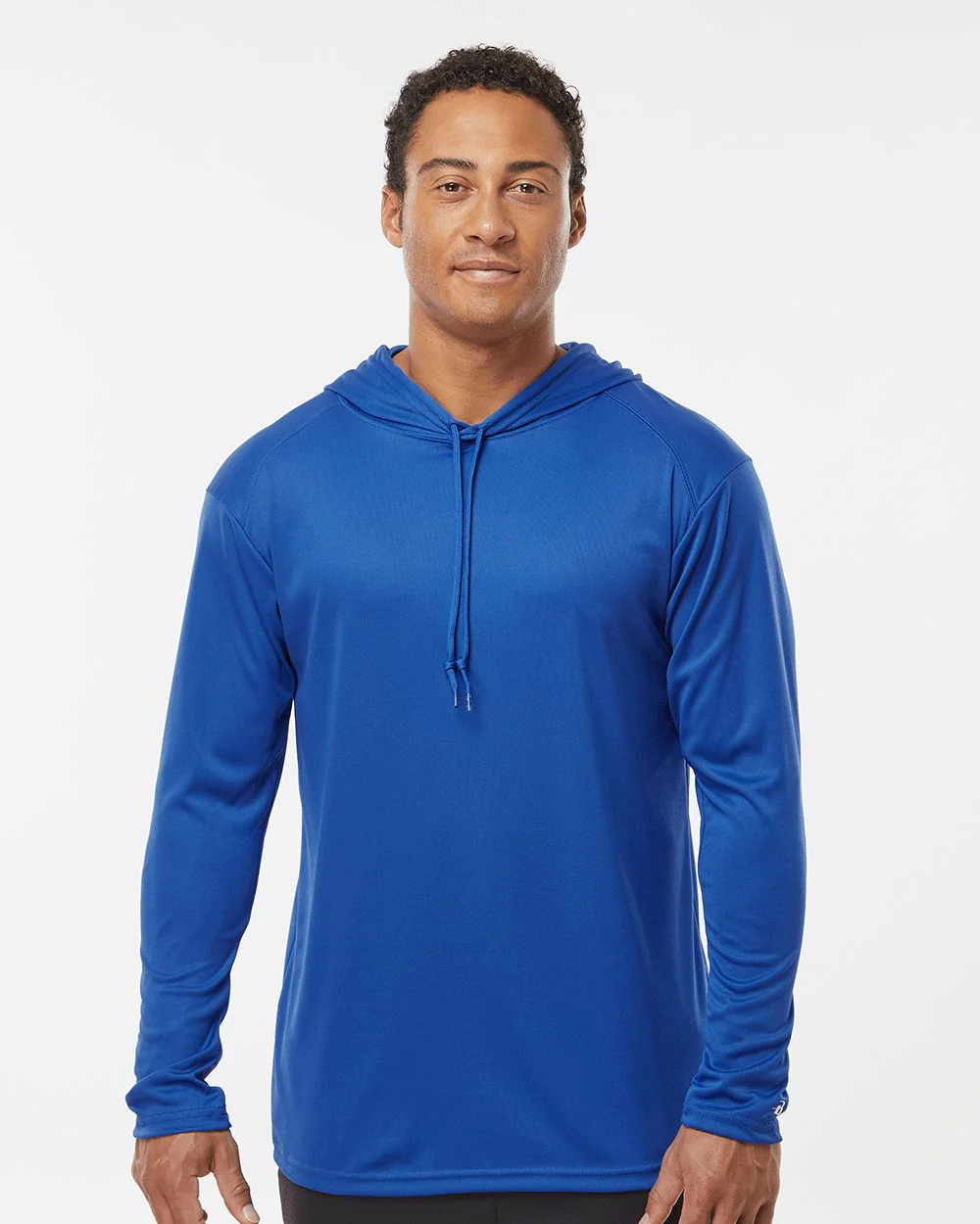Badger-4105-B-Core Hooded Long Sleeve T-Shirt - Image 3