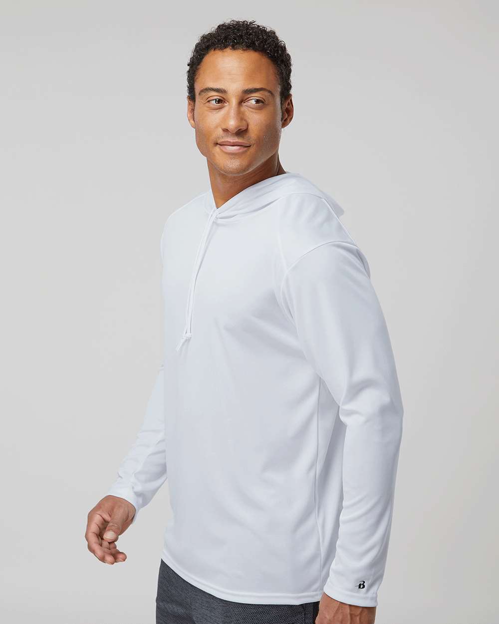 Badger-4105-B-Core Hooded Long Sleeve T-Shirt - Image 41