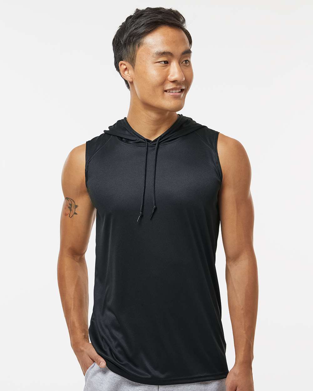 Badger-4108-B-Core Sleeveless Hooded T-Shirt - Image 4