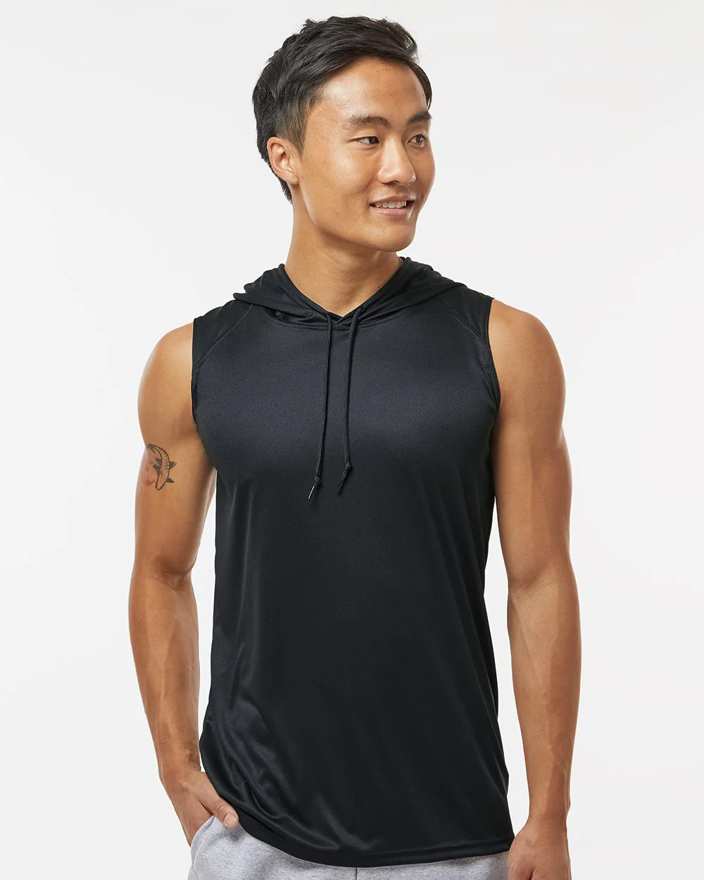 Badger-4108-B-Core Sleeveless Hooded T-Shirt - Image 7