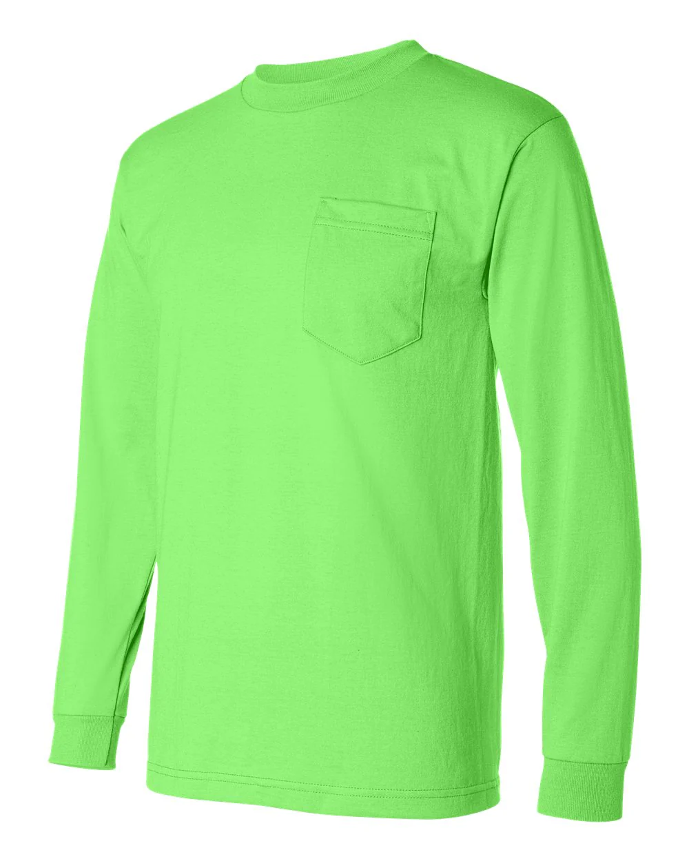Bayside-1730-USA-Made 50/50 Long Sleeve Pocket T-Shirt - Image 3