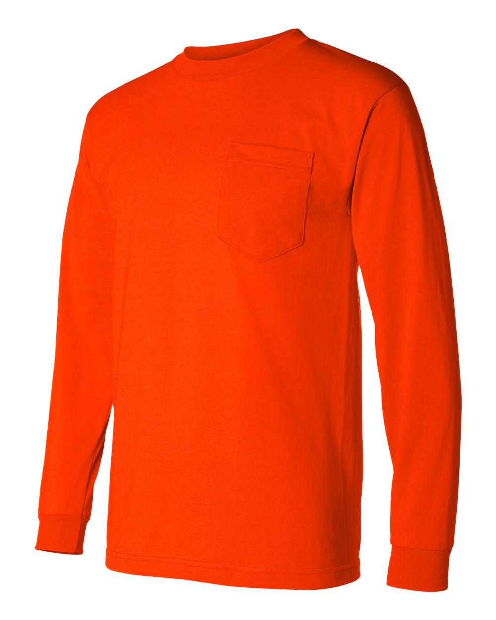 Bayside-1730-USA-Made 50/50 Long Sleeve Pocket T-Shirt - Image 7
