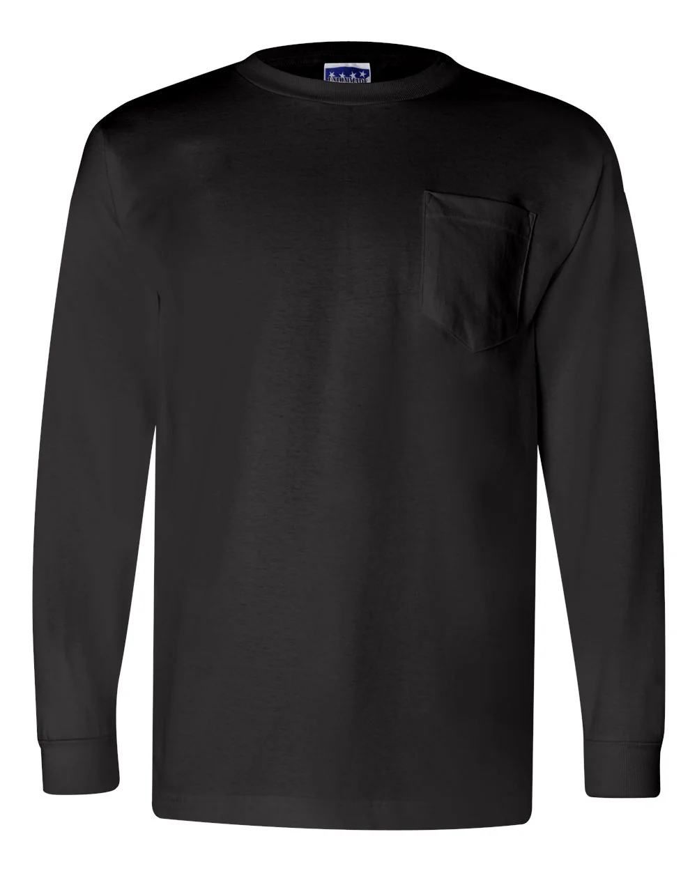 Bayside-3055-Union-Made Long Sleeve Pocket T-Shirt - Image 2
