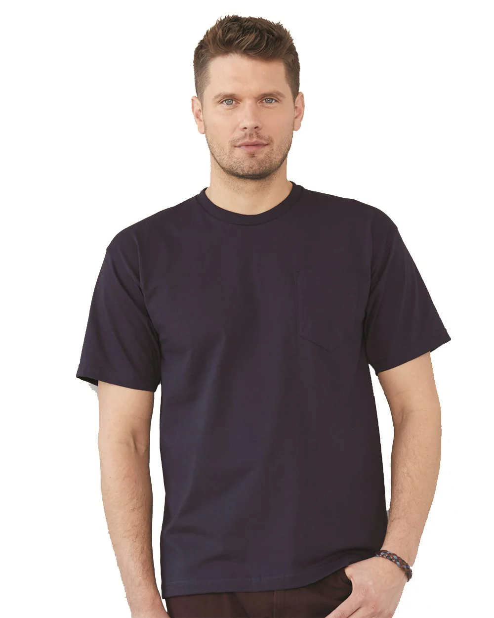 Bayside-5070-USA-Made Midweight Pocket T-Shirt - Image 4