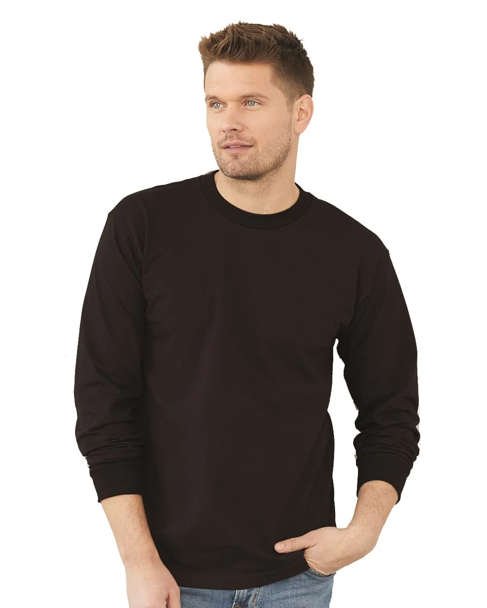 Bayside-6100-USA-Made Long Sleeve T-Shirt - Image 4