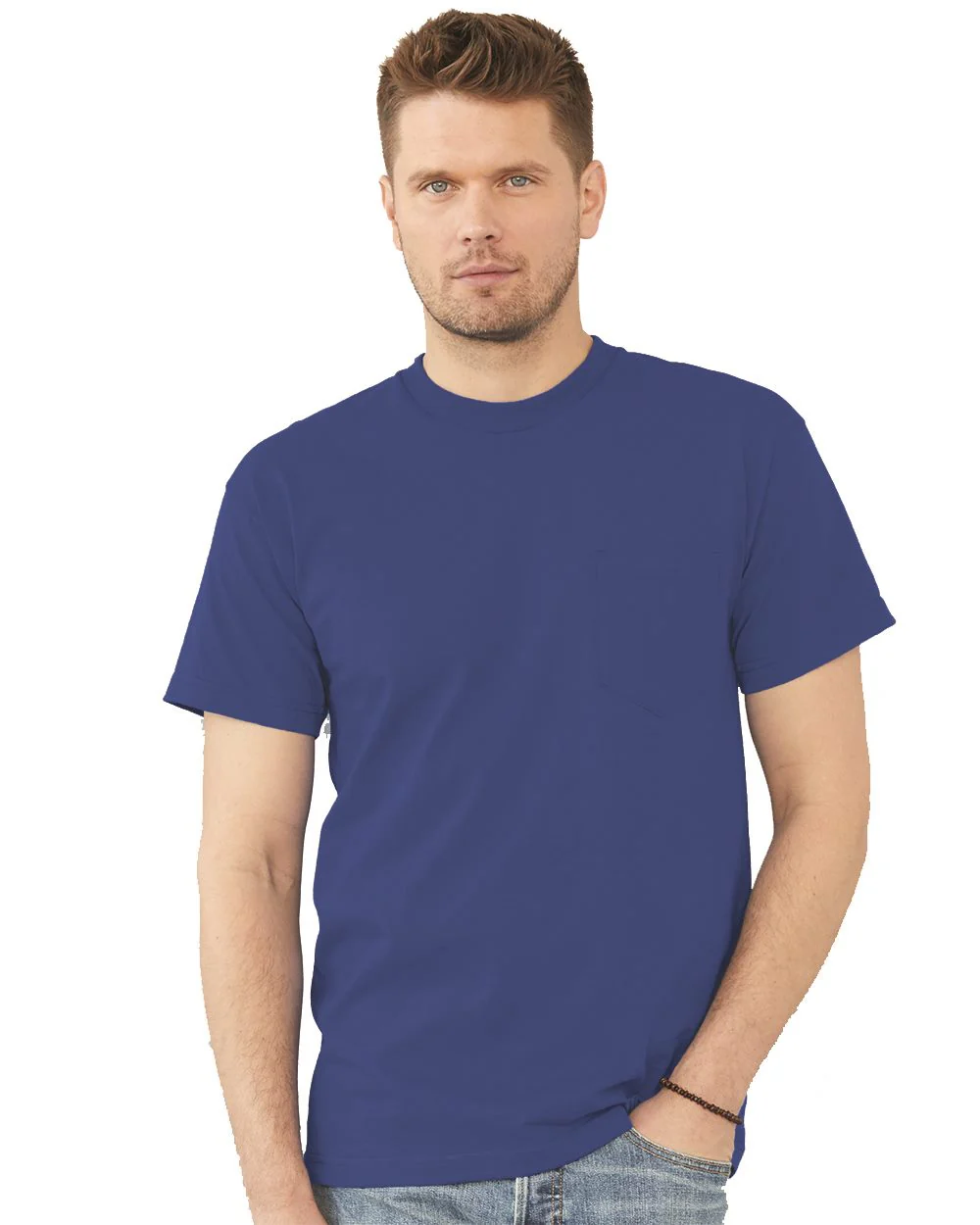 Bayside-7100-USA-Made Pocket T-Shirt - Image 4
