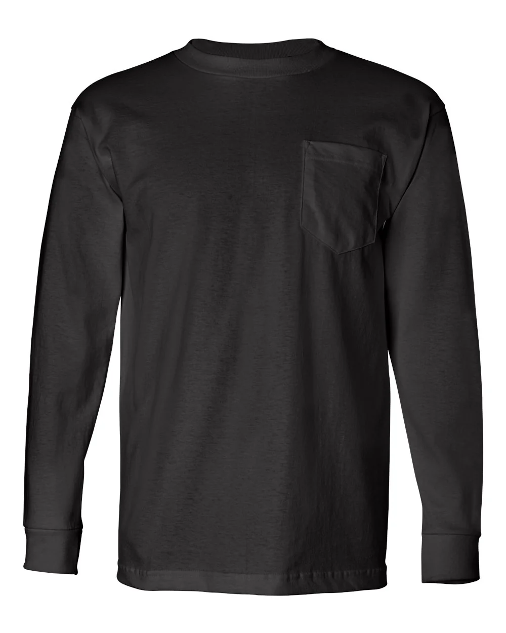 Bayside-8100-USA-Made Long Sleeve Pocket T-Shirt - Image 5