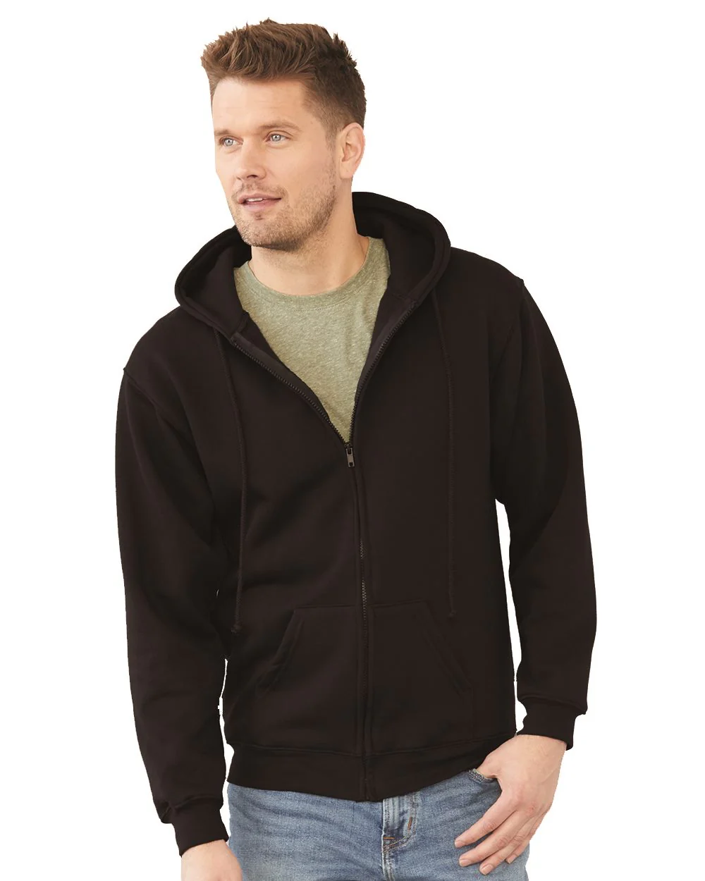 Bayside-900-USA-Made Full-Zip Hooded Sweatshirt - Image 4