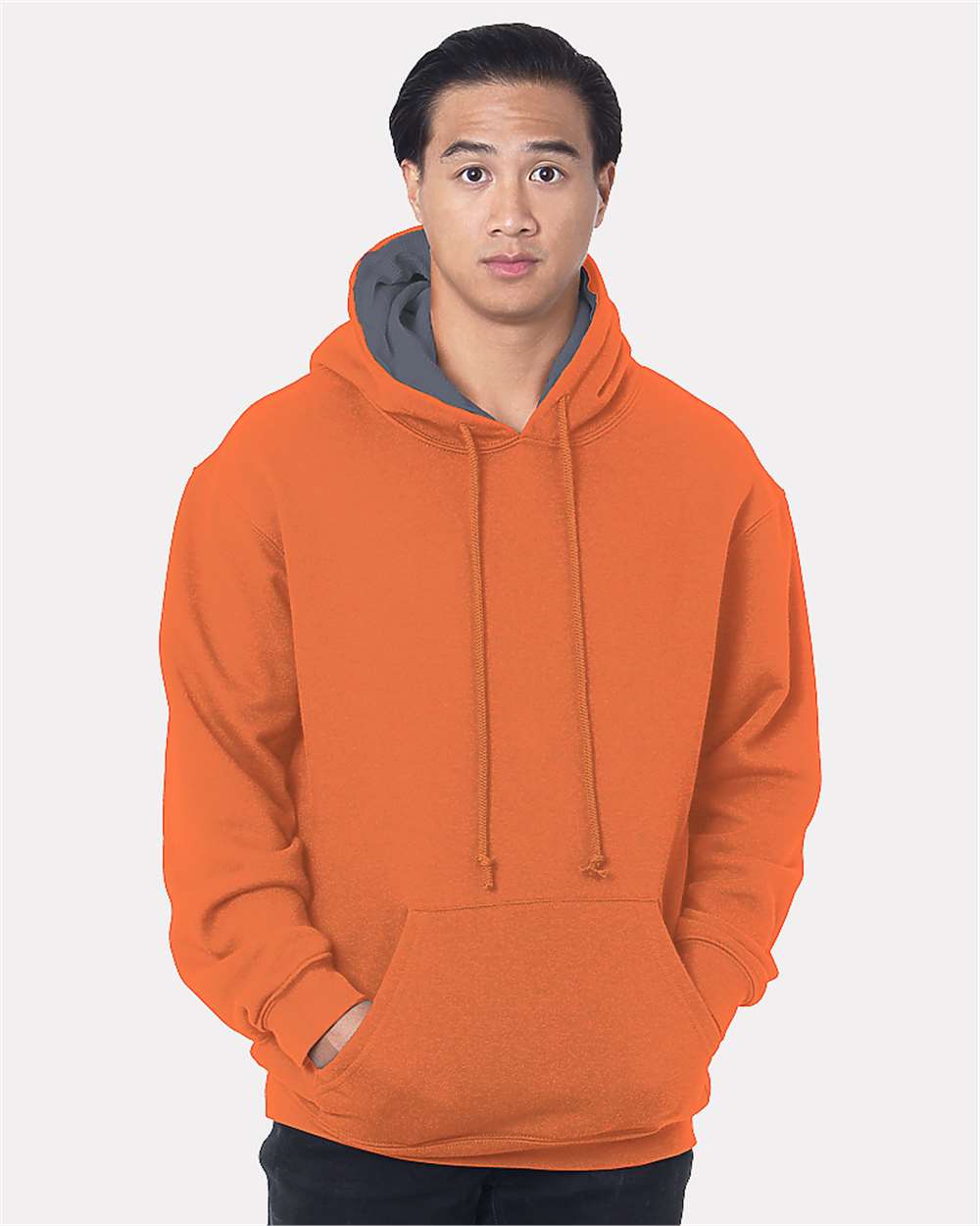 Bayside-930-USA-Made Super Heavy Thermal Lined Hooded Sweatshirt - Image 3