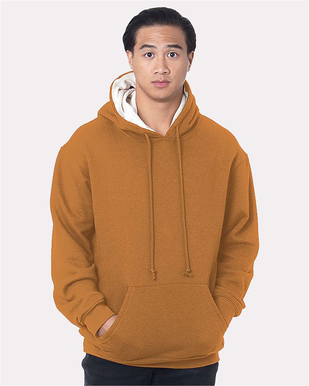 Bayside-930-USA-Made Super Heavy Thermal Lined Hooded Sweatshirt - Image 4
