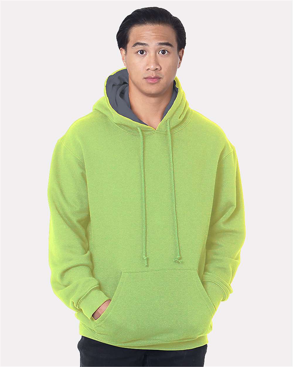 Bayside-930-USA-Made Super Heavy Thermal Lined Hooded Sweatshirt - Image 5