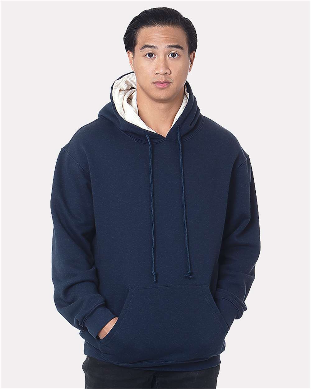 Bayside-930-USA-Made Super Heavy Thermal Lined Hooded Sweatshirt - Image 6